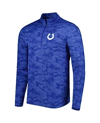 Men's Antigua Royal Indianapolis Colts Brigade Quarter-Zip Sweatshirt