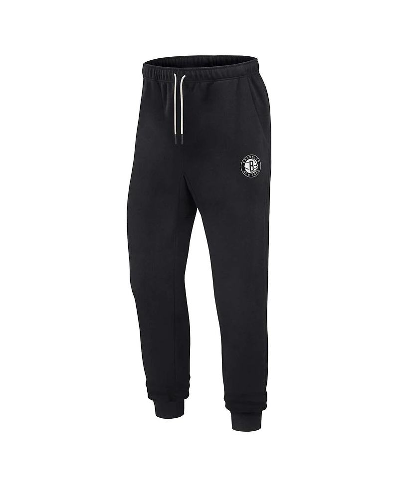 Men's and Women's Fanatics Signature Black Brooklyn Nets Super Soft Fleece Jogger