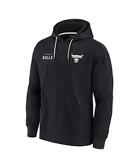 Men's and Women's Fanatics Signature Black Chicago Bulls Super Soft Fleece Pullover Hoodie
