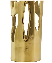 Rosemary Lane Aluminum Drip Vase with Melting Designed Body, 9" x 8" x 31"