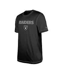 Men's New Era Black Las Vegas Raiders Third Down Puff Print T-shirt
