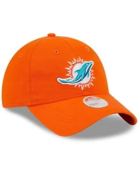 Women's New Era Orange Miami Dolphins Main Core Classic 2.0 9TWENTY Adjustable Hat