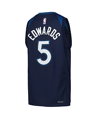 Big Boys Nike Anthony Edwards Navy Minnesota Timberwolves Swingman Jersey - Icon Edition
