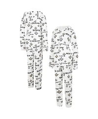 Women's Concepts Sport Cream New Orleans Saints Docket Hoodie Full-Zip Union Suit