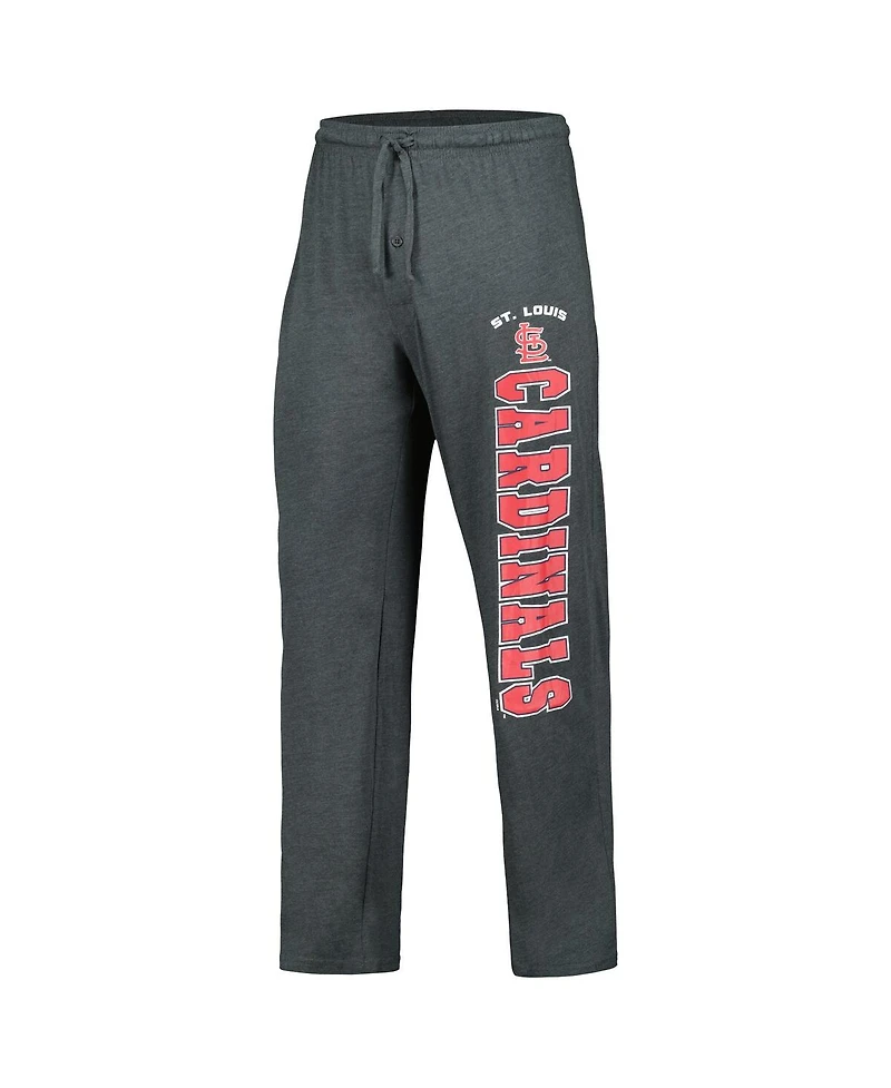 Men's Concepts Sport Charcoal, Red St. Louis Cardinals Meter T-shirt and Pants Sleep Set