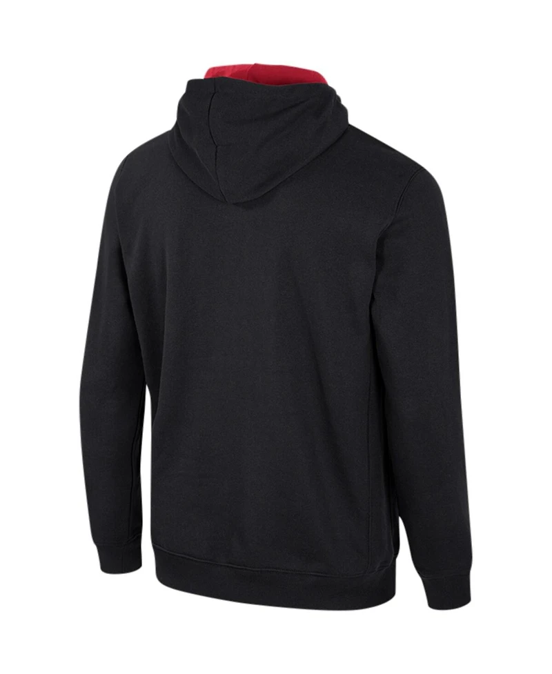 Men's Colosseum Black Oklahoma Sooners Half-Zip Hoodie
