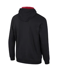 Men's Colosseum Black Oklahoma Sooners Half-Zip Hoodie