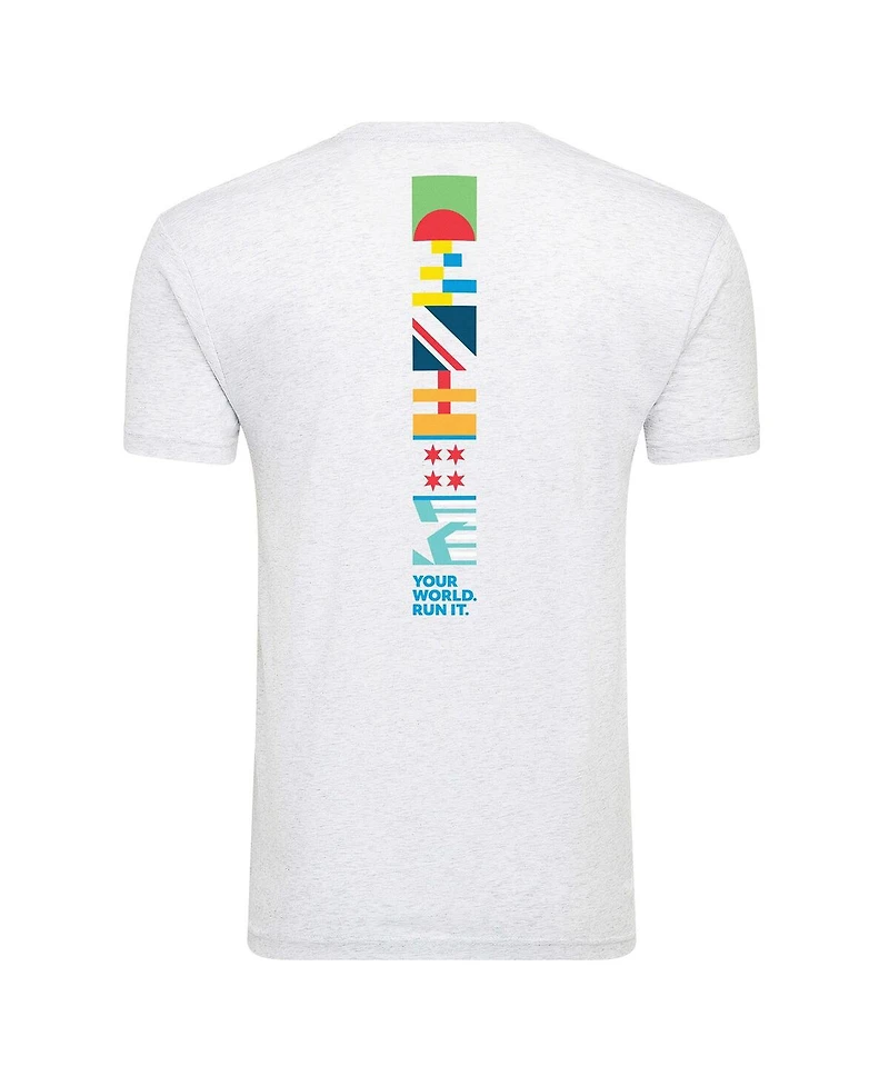 Men's and Women's Sportiqe White World Marathon Majors Comfy Tri-Blend T-shirt
