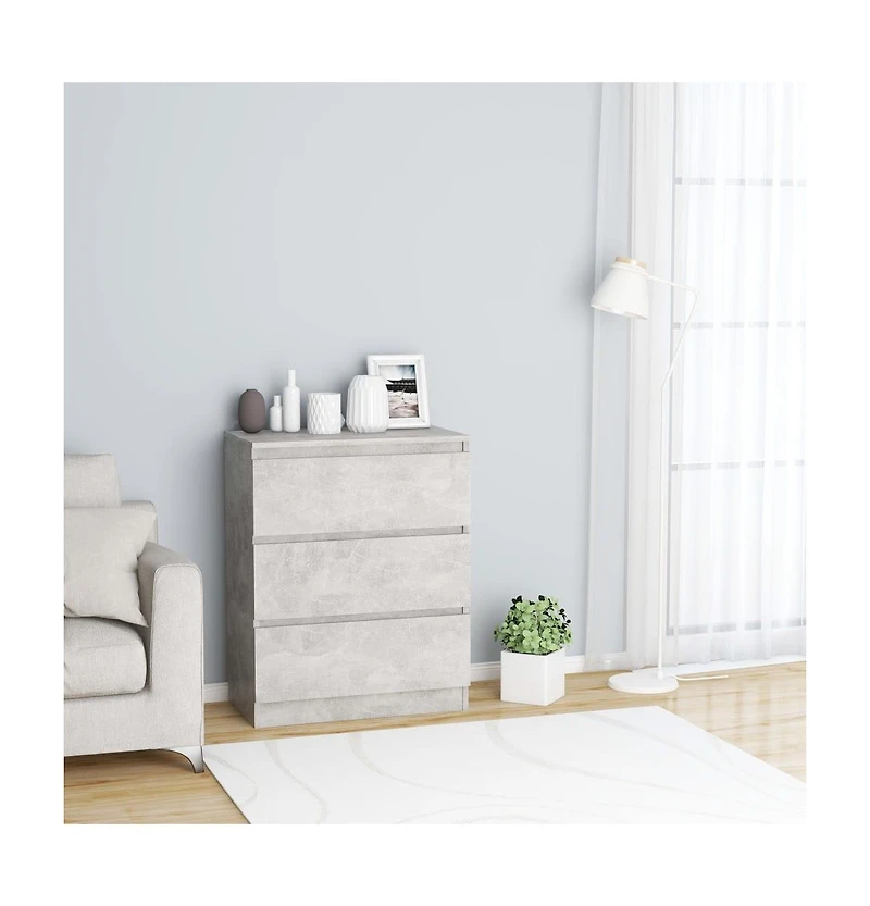 Sideboard Concrete Gray 23.6"x13.8"x29.9" Engineered Wood