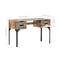 Desk 46.5"x18.9"x29.5" Solid Reclaimed Wood