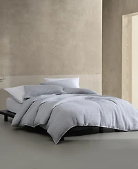 Closeout! Calvin Klein Modern Cotton Ribbed Matelasse Melange Tencel Jersey 3 Piece Duvet Cover Set