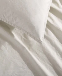 Closeout! Calvin Klein Washed Percale Cotton Solid 3 Piece Comforter Set