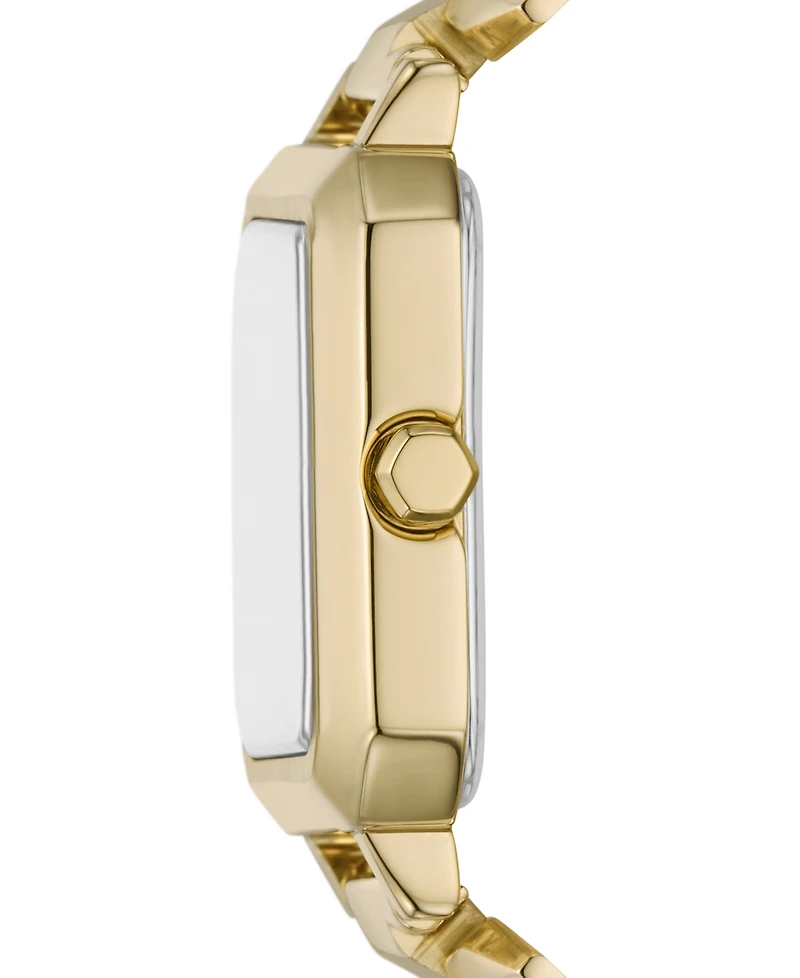 A|X Armani Exchange Women's Three Hand Gold-Tone Stainless Steel Watch 27mm