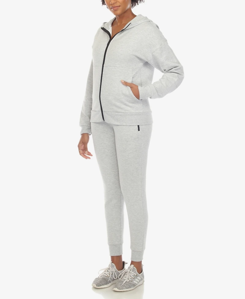White Mark Women's Fleece Lined 2-Pc. Tracksuit Set