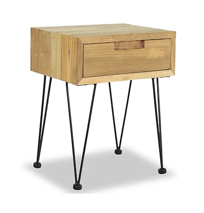 Bedside Cabinet 15.7"x11.8"x19.7" Solid Teak