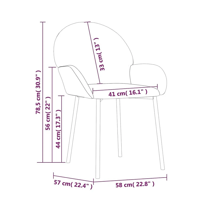 Dining Chairs 2 pcs Cream Velvet