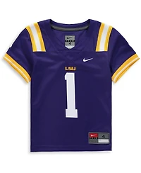 Preschool Boys and Girls Nike #1 Purple Lsu Tigers Team Replica Football Jersey