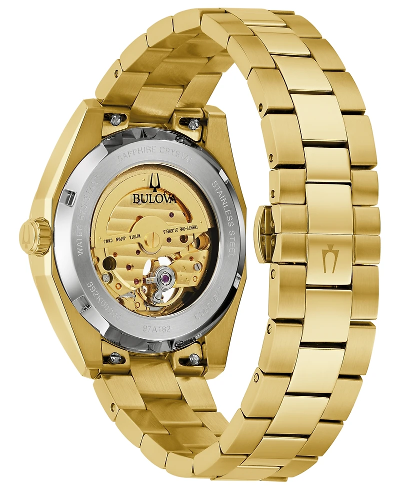 Bulova Men's Automatic Surveyor Gold-Tone Stainless Steel Bracelet Watch 39mm