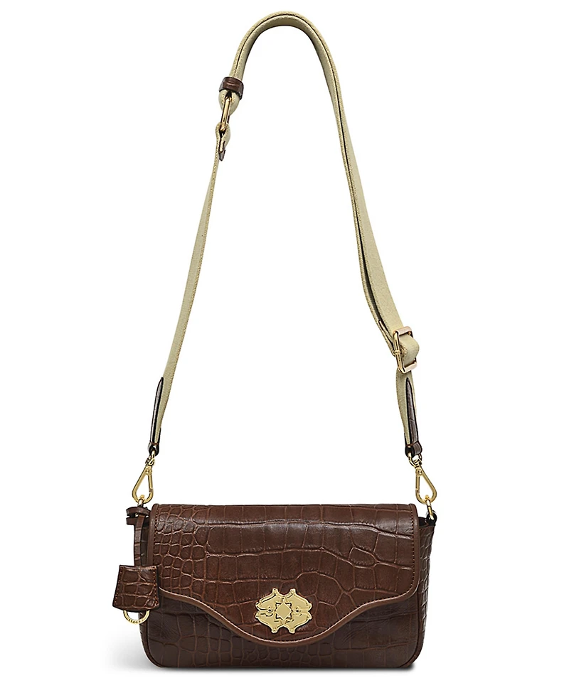 Radley London Heirloom Place Faux Croc Medium Leather Flapover Crossbody Bag