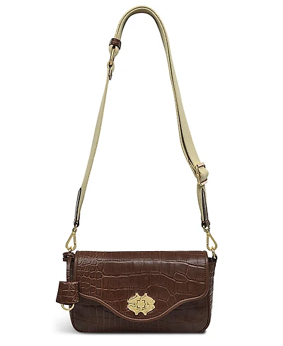 Radley London Heirloom Place Faux Croc Medium Leather Flapover Crossbody Bag