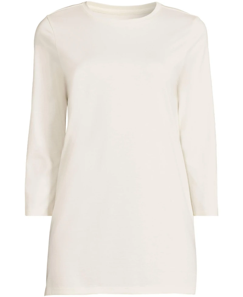 Lands' End Women's 3/4 Sleeve Cotton Supima Tunic