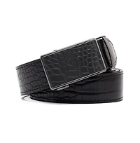 Men's Genuine Leather Crocodile Design Dress Belt with Automatic Buckle