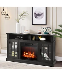48'' Fireplace Tv Stand W/ 1400W Electric Fireplace for TVs up to 50 Inches