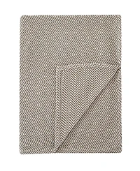 Melange Home Herringbone Cotton Blanket, Full/Queen