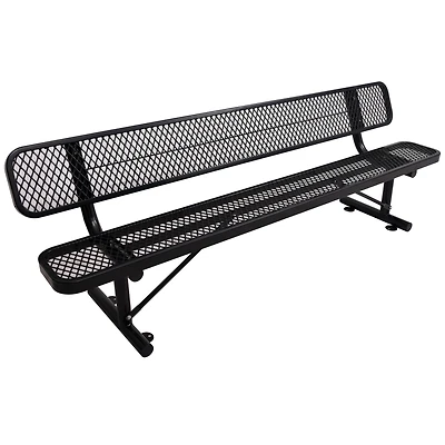 Streamdale 8 Ft. Outdoor Steel Bench With Backrest