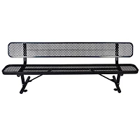 Streamdale 8 Ft. Outdoor Steel Bench With Backrest