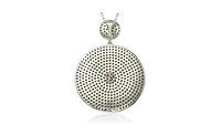 Suzy Levian New York Cubic Zirconia Medallion Pendant in Sterling Silver