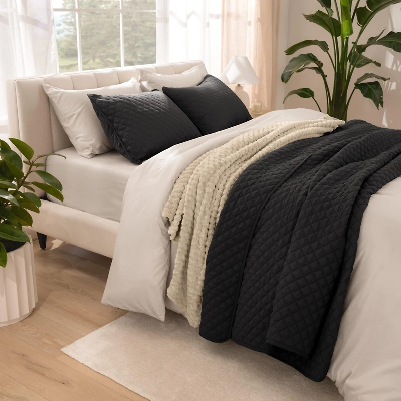 Bare Home Ultra-soft Diamond Stitched Coverlet Set Full/Queen