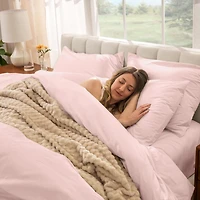 Bare Home Organic Cotton Percale Duvet Cover Set King/California King