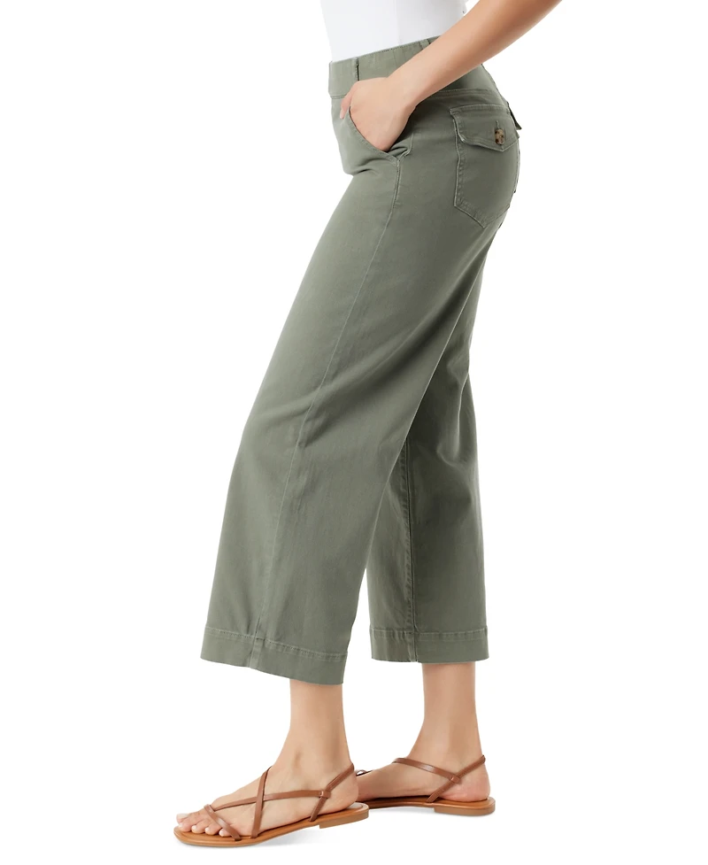 Gloria Vanderbilt Women's Shape-Effect Wide-Leg Cropped Pants