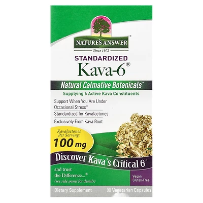 Nature's Answer Standardized Kava-6 - 90 Vegetarian Capsules