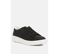 Women Minky Lace Up Casual Sneakers