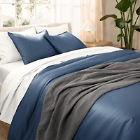 Bare Home Organic Cotton Sateen Duvet Cover Set King/California King