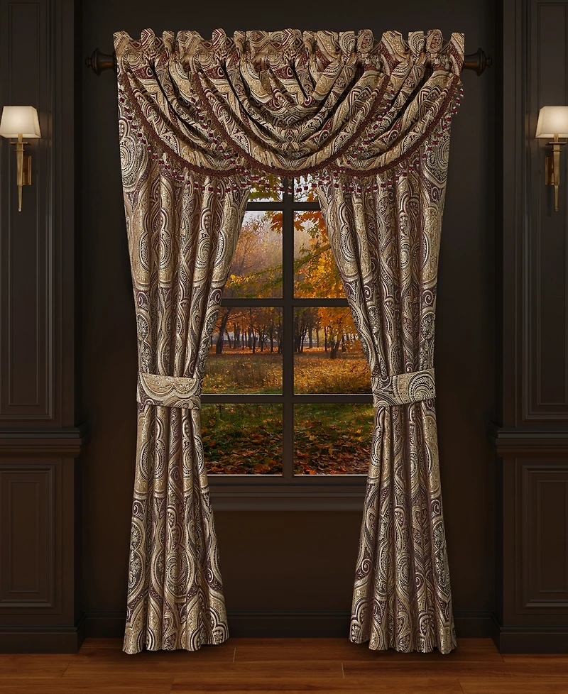 Five Queens Court Bordeaux Window Panel Pair, 50" x 95"