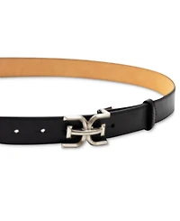 Sam Edelman Women's Slim Double-e Plaque Buckle Belt
