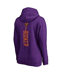 Women's Fanatics Devin Booker Purple Phoenix Suns Backer Name and Number Pullover Hoodie