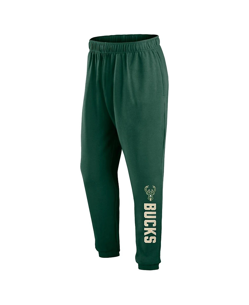 Men's Fanatics Hunter Green Milwaukee Bucks Big and Tall Chop Block Pants