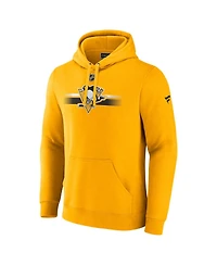 Men's Fanatics Gold Pittsburgh Penguins Authentic Pro Secondary Pullover Hoodie