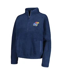 Women's Blue Kansas Jayhawks Everest Half-Zip Sweatshirt