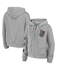 Women's Wear by Erin Andrews Heather Gray Cincinnati Bengals Full-Zip Hoodie