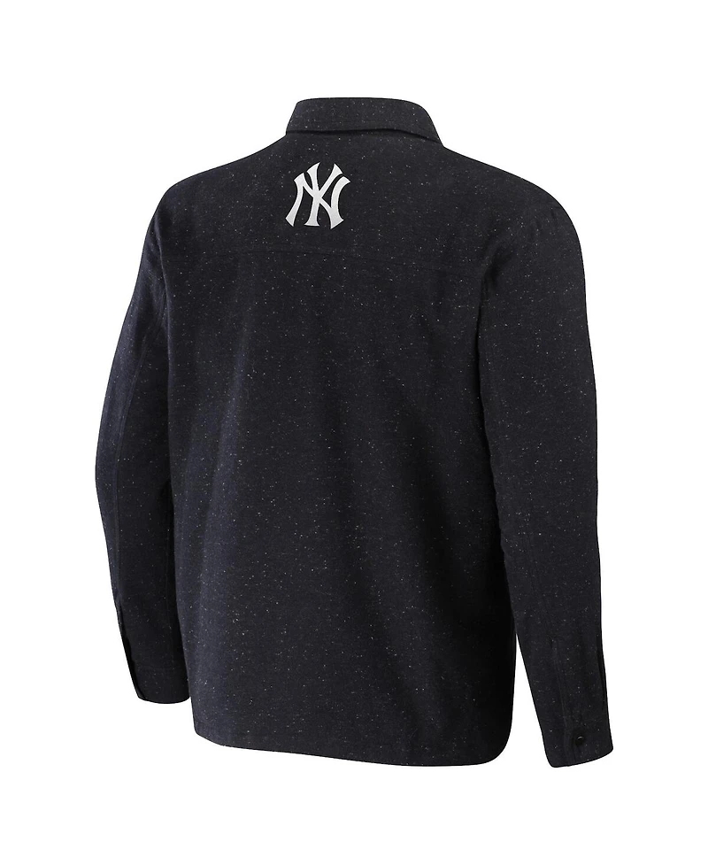 Men's Darius Rucker Collection by Fanatics Black New York Yankees Ringstop Full-Snap Shacket