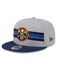 Men's New Era Gray Denver Nuggets Chenille Band 9FIFTY Snapback Hat