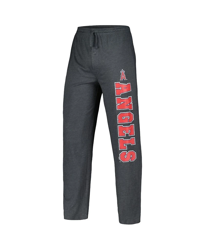 Men's Concepts Sport Charcoal, Red Los Angeles Angels Meter T-shirt and Pants Sleep Set