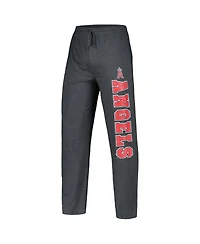 Men's Concepts Sport Charcoal, Red Los Angeles Angels Meter T-shirt and Pants Sleep Set