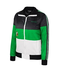 Women's The Wild Collective Green Oregon Ducks Color-Block Puffer Full-Zip Jacket