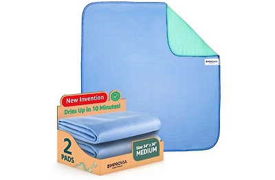Pack of 2 Washable Underpad - 34" x 36" - Medium